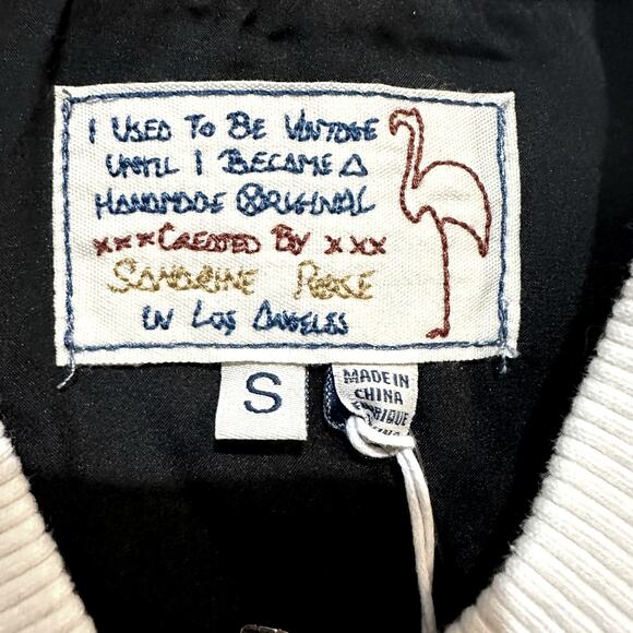 Sandrine Rose Zip Oversized Linen Blend Bomber Jacket White Women Small NWT - Picture 2 of 12